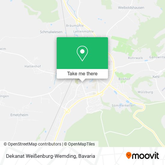 Dekanat Weißenburg-Wemding map