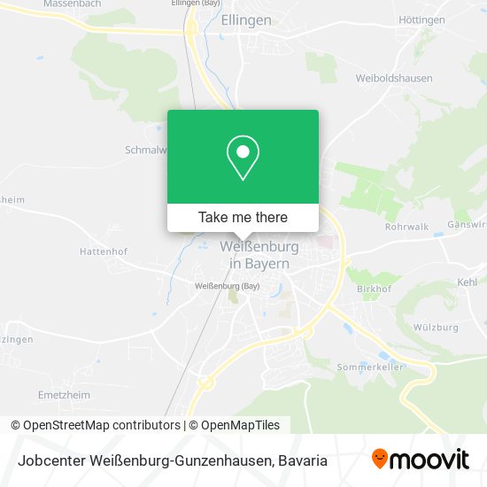 Jobcenter Weißenburg-Gunzenhausen map