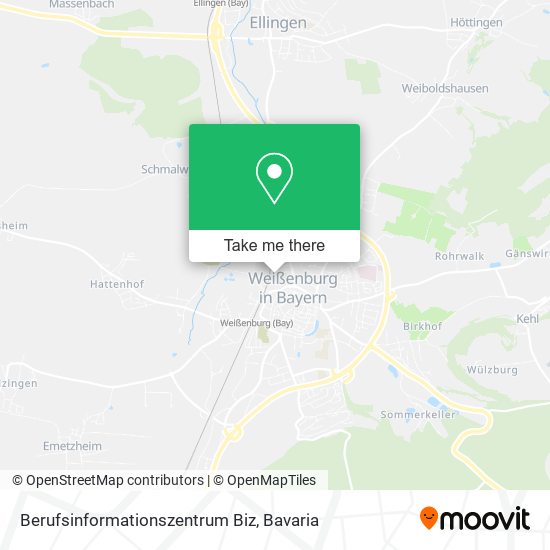 Berufsinformationszentrum Biz map