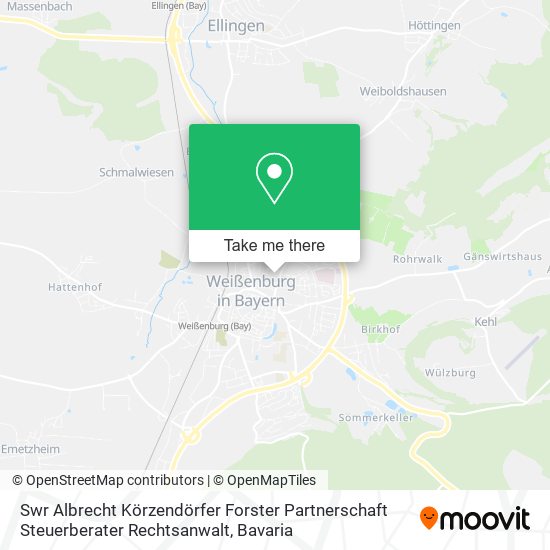 Swr Albrecht Körzendörfer Forster Partnerschaft Steuerberater Rechtsanwalt map