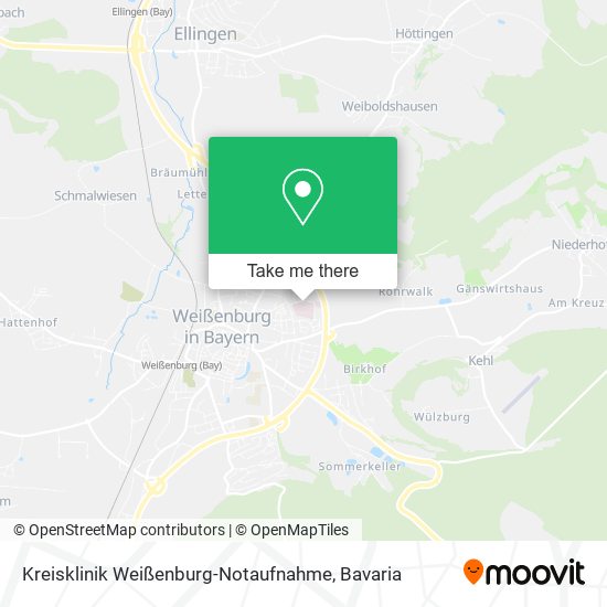 Kreisklinik Weißenburg-Notaufnahme map