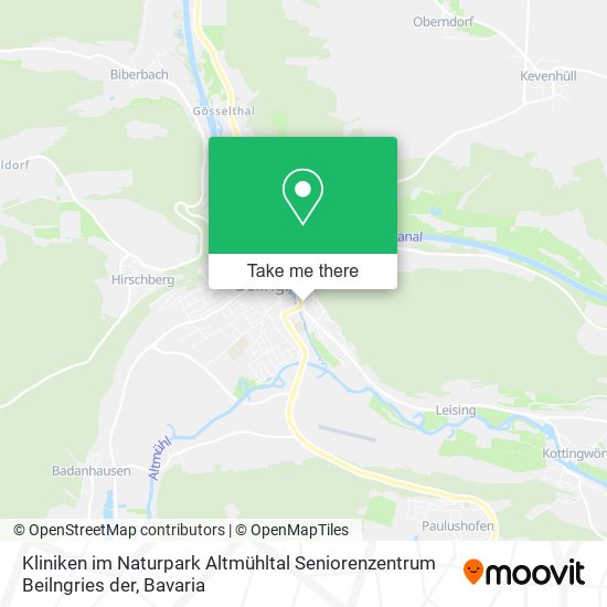 Kliniken im Naturpark Altmühltal Seniorenzentrum Beilngries der map