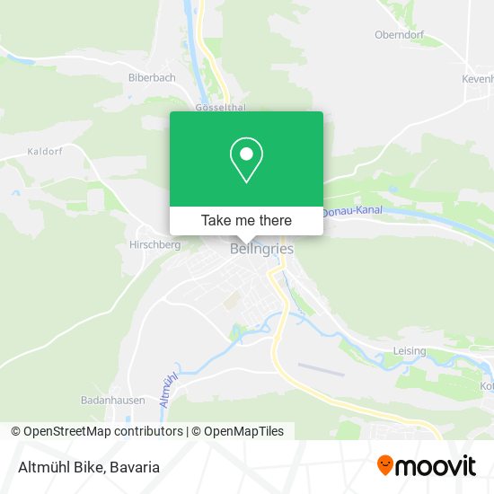 Altmühl Bike map