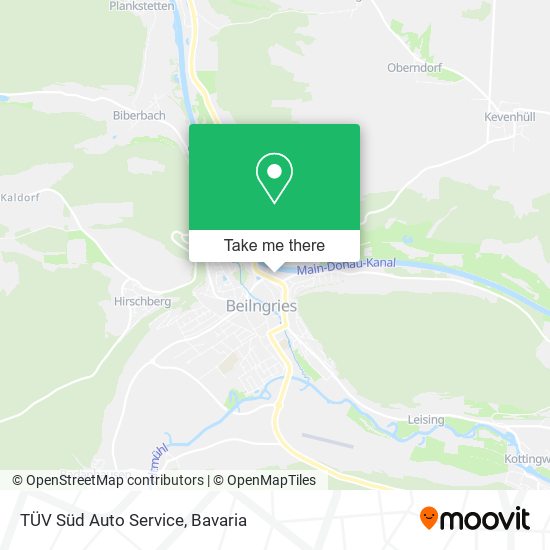 TÜV Süd Auto Service map