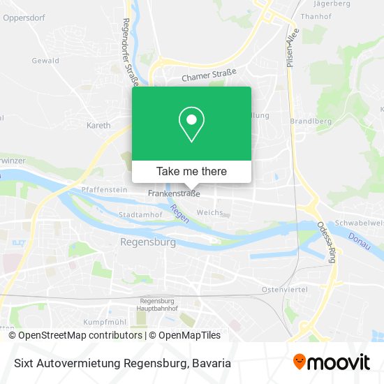 Sixt Autovermietung Regensburg map