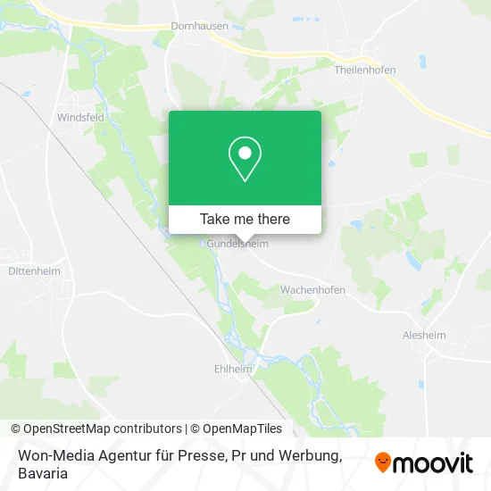 Карта Won-Media Agentur für Presse, Pr und Werbung