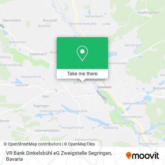 Карта VR Bank Dinkelsbühl eG Zweigstelle Segringen