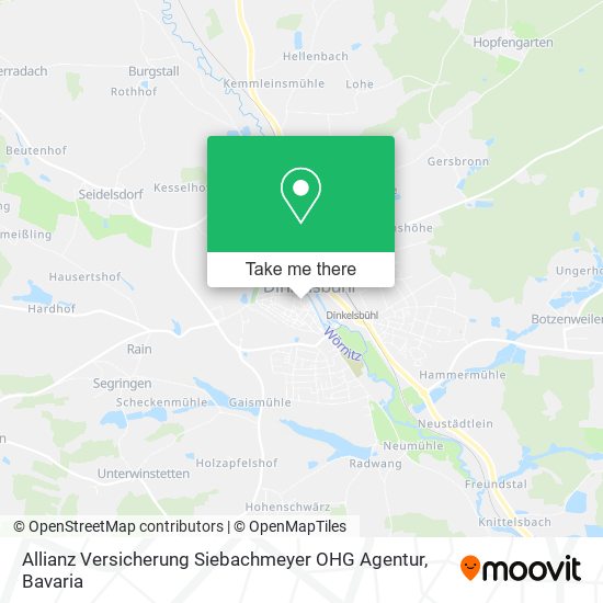 Allianz Versicherung Siebachmeyer OHG Agentur map