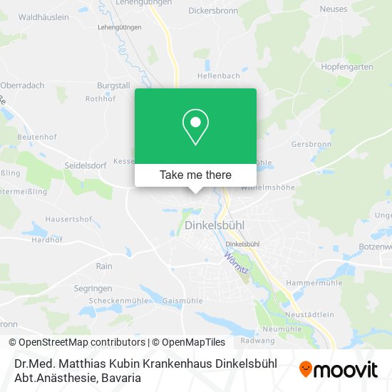 Dr.Med. Matthias Kubin Krankenhaus Dinkelsbühl Abt.Anästhesie map