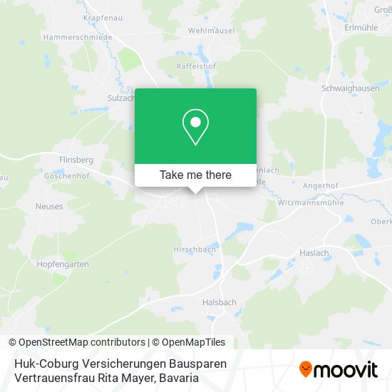 Huk-Coburg Versicherungen Bausparen Vertrauensfrau Rita Mayer map