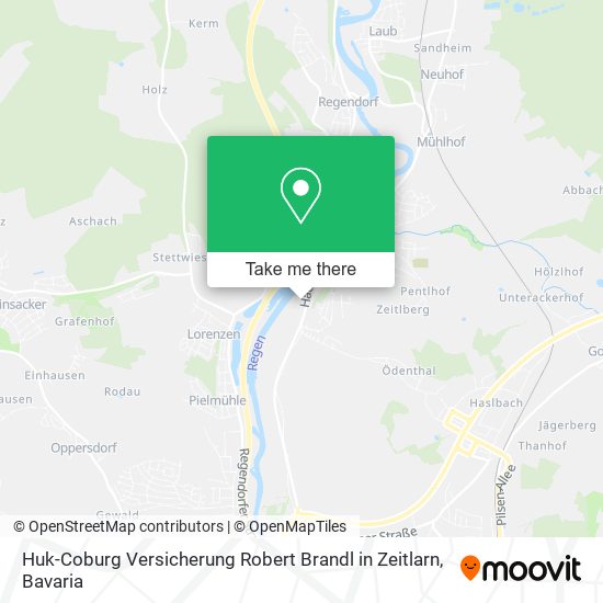 Карта Huk-Coburg Versicherung Robert Brandl in Zeitlarn