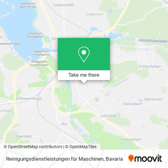 Reinigungsdienstleistungen für Maschinen map