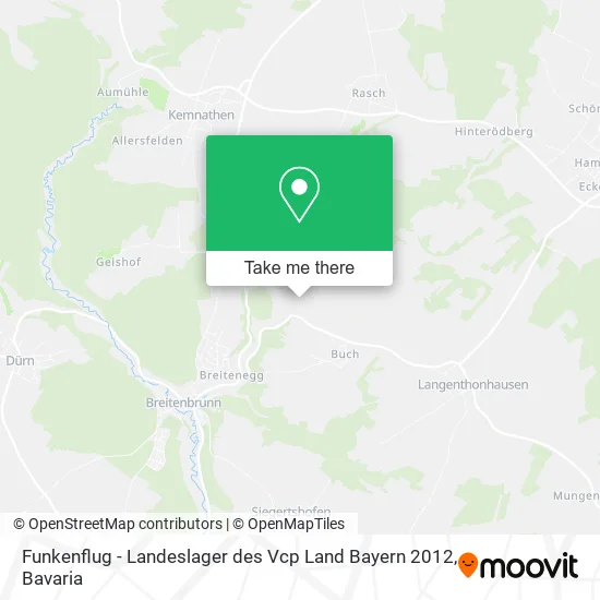 Карта Funkenflug - Landeslager des Vcp Land Bayern 2012