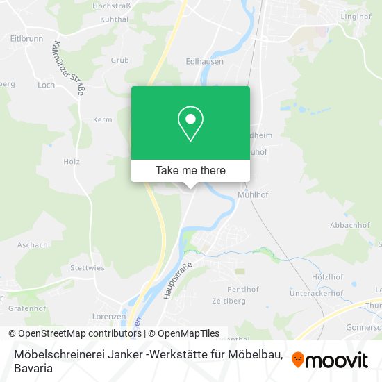 Möbelschreinerei Janker -Werkstätte für Möbelbau map