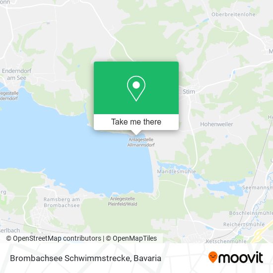 Brombachsee Schwimmstrecke map