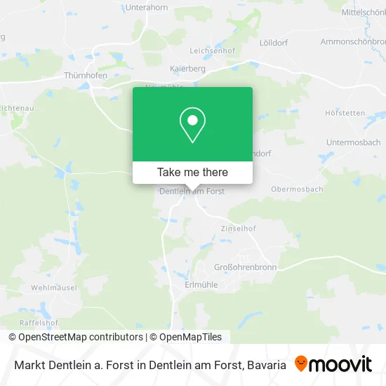 Карта Markt Dentlein a. Forst in Dentlein am Forst