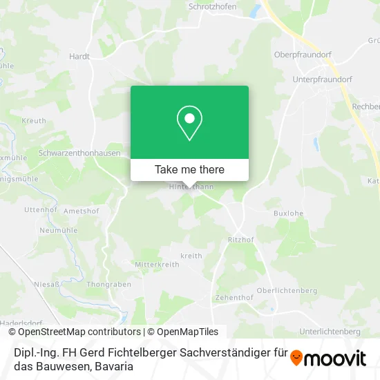 Карта Dipl.-Ing. FH Gerd Fichtelberger Sachverständiger für das Bauwesen