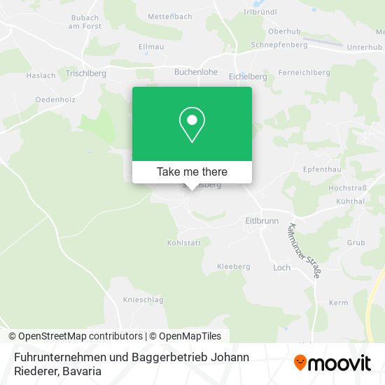Fuhrunternehmen und Baggerbetrieb Johann Riederer map