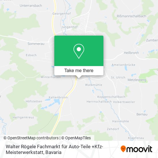 Walter Rögele Fachmarkt für Auto-Teile +Kfz-Meisterwerkstatt map