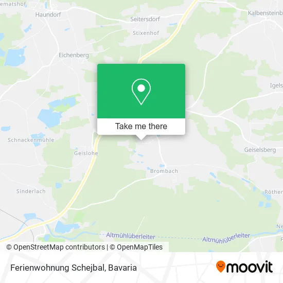 Карта Ferienwohnung Schejbal