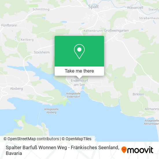 Spalter Barfuß Wonnen Weg - Fränkisches Seenland map