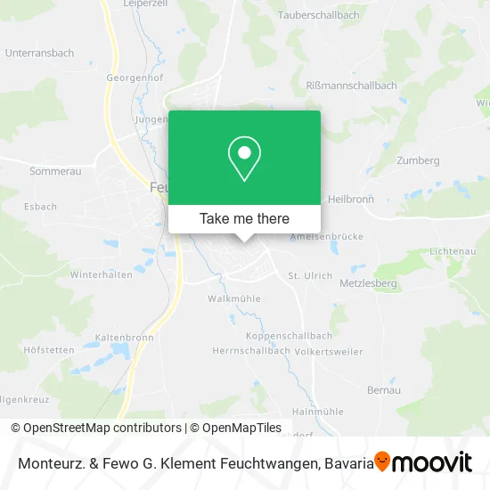 Карта Monteurz. & Fewo G. Klement Feuchtwangen