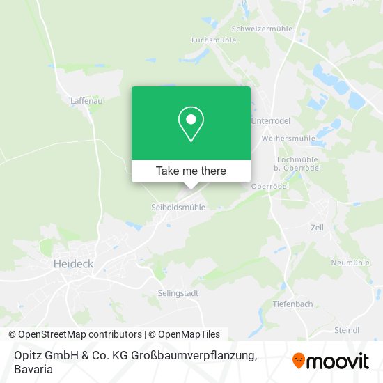 Карта Opitz GmbH & Co. KG Großbaumverpflanzung