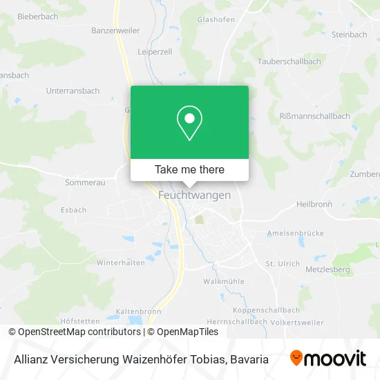 Карта Allianz Versicherung Waizenhöfer Tobias