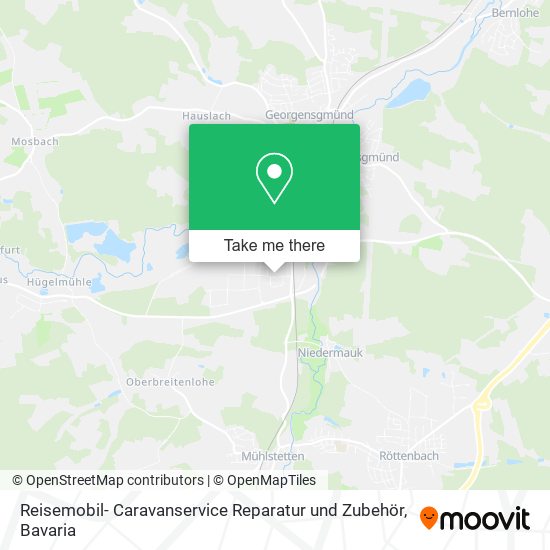 Reisemobil- Caravanservice Reparatur und Zubehör map