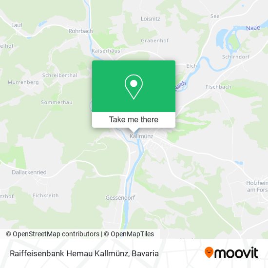 Raiffeisenbank Hemau Kallmünz map