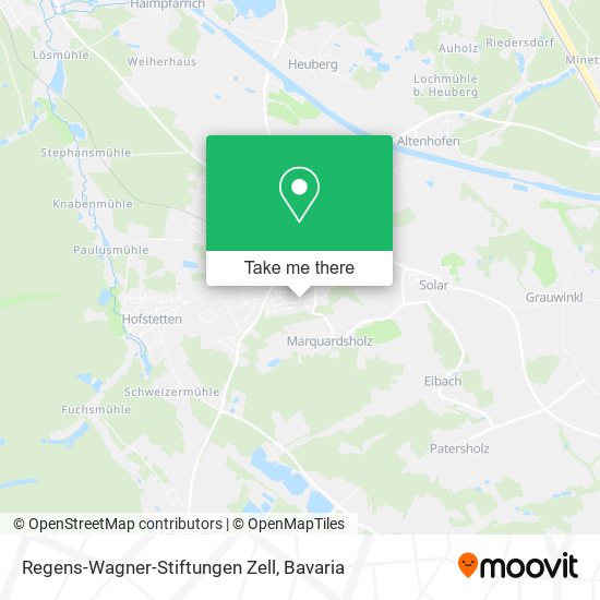 Карта Regens-Wagner-Stiftungen Zell