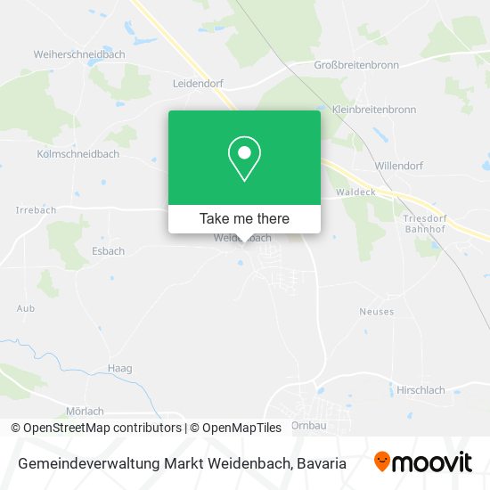 Карта Gemeindeverwaltung Markt Weidenbach