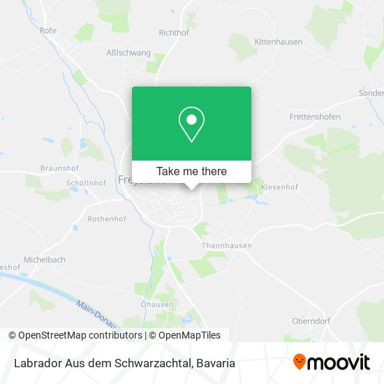 Labrador Aus dem Schwarzachtal map