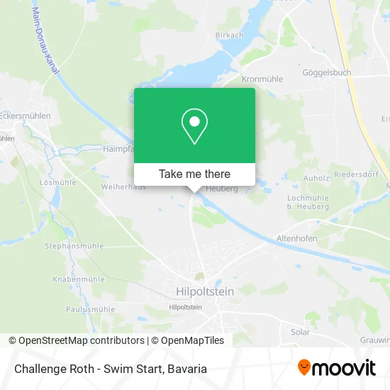 Карта Challenge Roth - Swim Start
