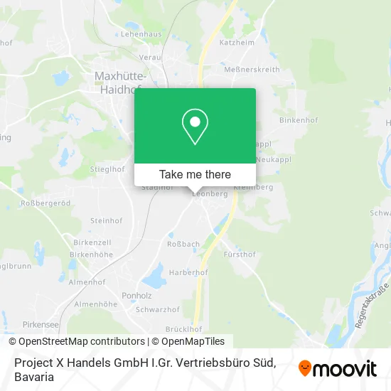 Карта Project X Handels GmbH I.Gr. Vertriebsbüro Süd