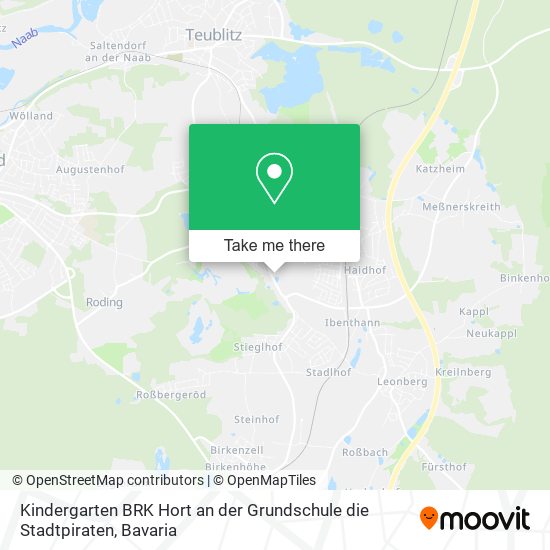 Kindergarten BRK Hort an der Grundschule die Stadtpiraten map