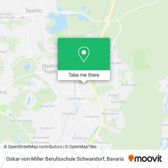 Oskar-von-Miller Berufsschule Schwandorf map