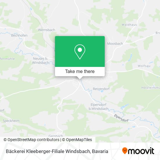 Карта Bäckerei Kleeberger-Filiale Windsbach