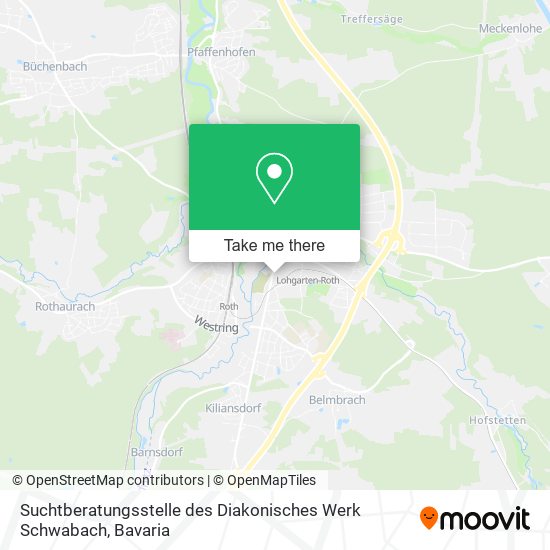 Карта Suchtberatungsstelle des Diakonisches Werk Schwabach