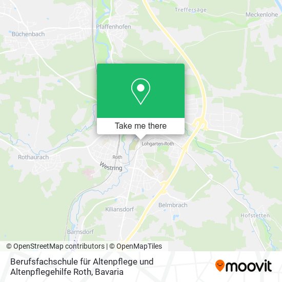 Карта Berufsfachschule für Altenpflege und Altenpflegehilfe Roth