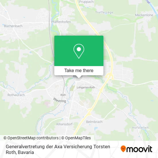 Карта Generalvertretung der Axa Versicherung Torsten Roth