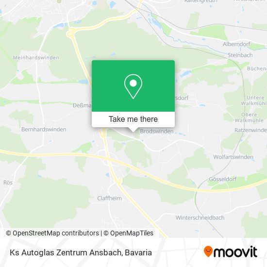 Ks Autoglas Zentrum Ansbach map