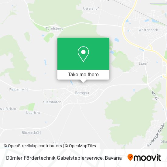 Dümler Fördertechnik Gabelstaplerservice map