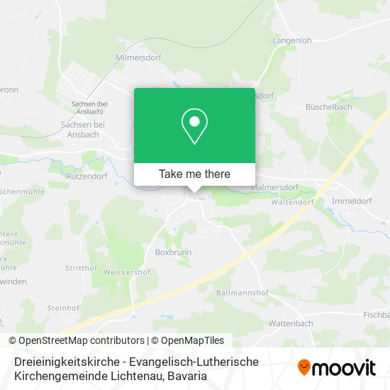 Карта Dreieinigkeitskirche - Evangelisch-Lutherische Kirchengemeinde Lichtenau