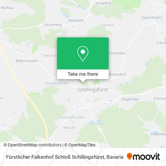 Fürstlicher Falkenhof Schloß Schillingsfürst map