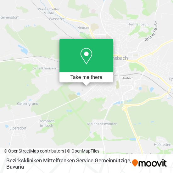Карта Bezirkskliniken Mittelfranken Service Gemeinnützige