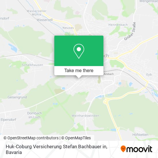 Huk-Coburg Versicherung Stefan Bachbauer in map