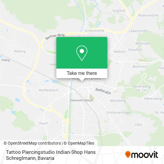Tattoo Piercingstudio Indian-Shop Hans Schreglmann map