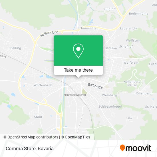 Comma Store map