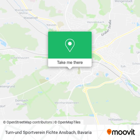 Карта Turn-und Sportverein Fichte Ansbach